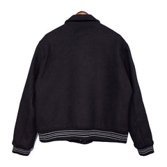 AMIRI thickened loose bomber baseball jacket black