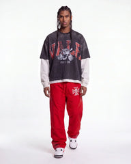 Mixed Emotions Classic Nylon Pant Red