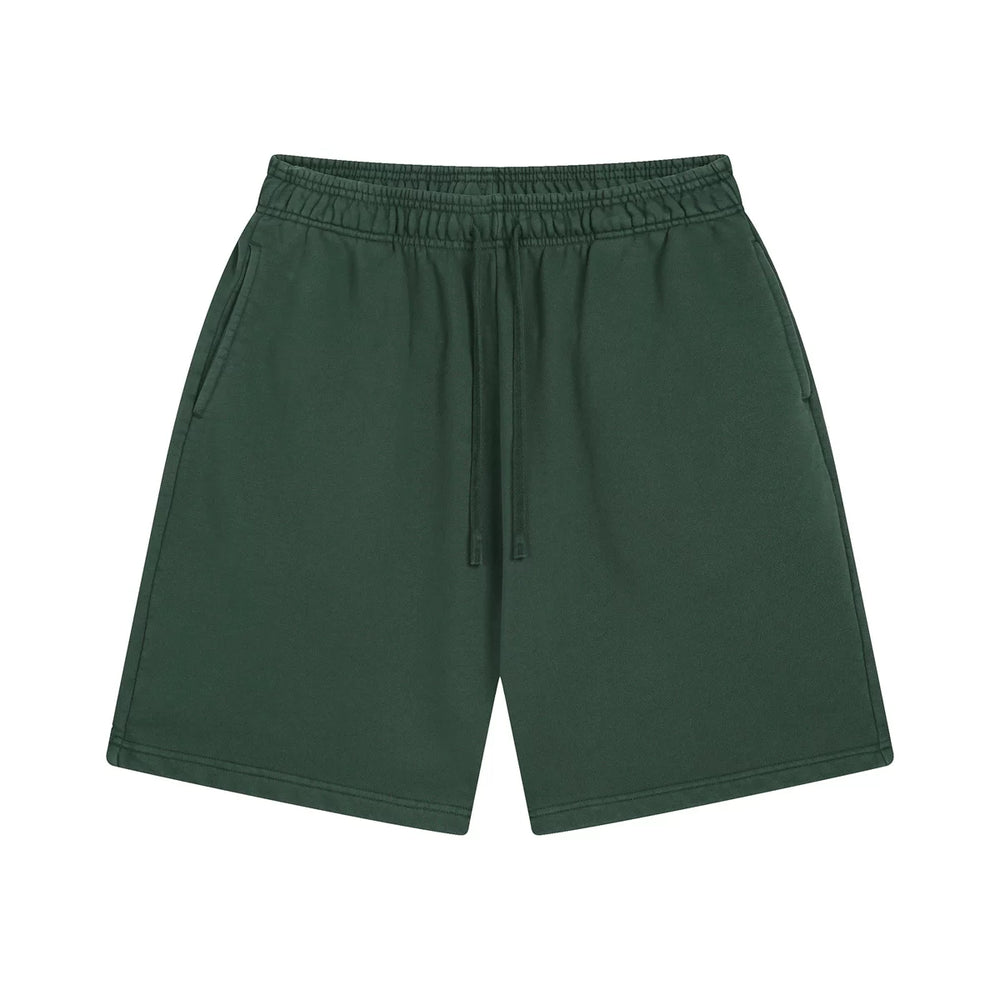 Kanye Heavyweight Vintage Washed Streetwear Shorts – Vintage Forest Green