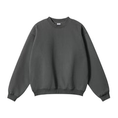 Kanye Heavyweight Vintage Washed Streetwear Crewneck Sweatshirt – Vintage Dark Grey
