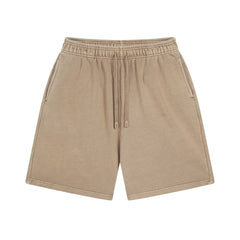 Kanye Heavyweight Vintage Washed Streetwear Shorts – Vintage Khaki / Taupe