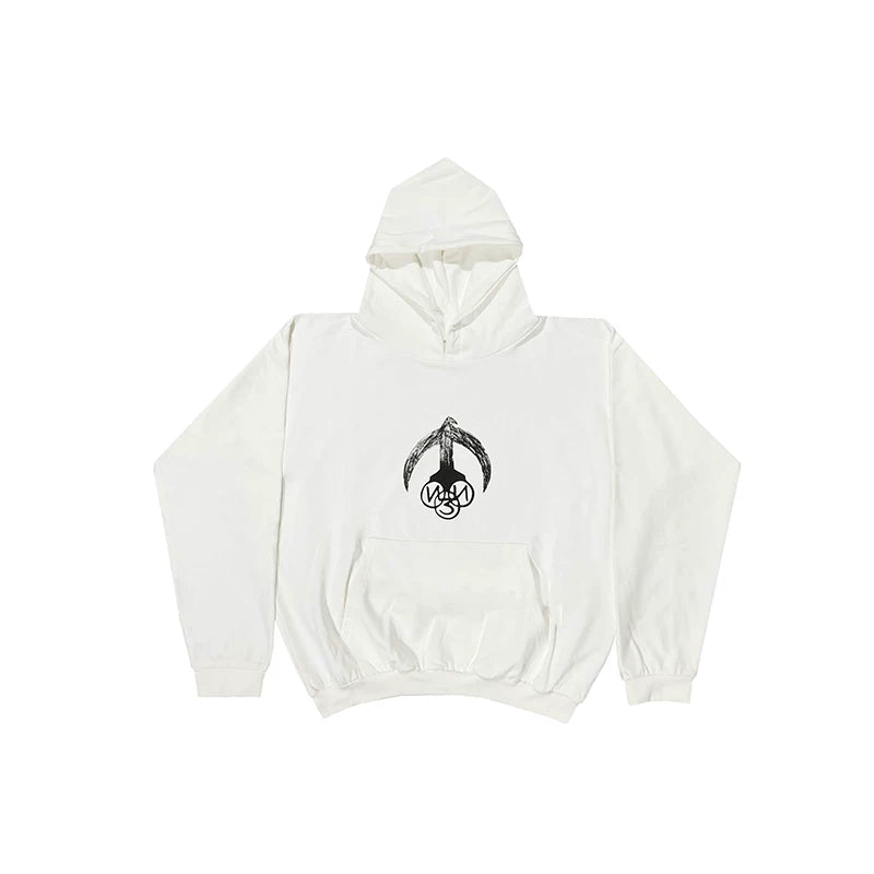 Kanye West Heavyweight Fleece Hoodie – White / Vultures Bird Logo