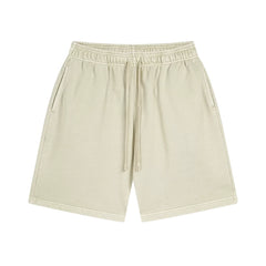 Kanye Heavyweight Vintage Washed Streetwear Shorts – Vintage Cream / Beige