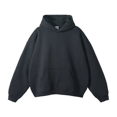 Kanye West Minimalist Heavyweight Fleece Hoodie – Charcoal Black