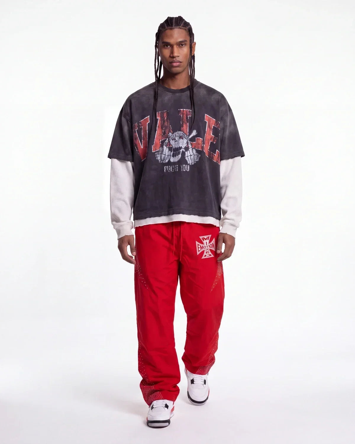 Mixed Emotions Classic Nylon Pant Red