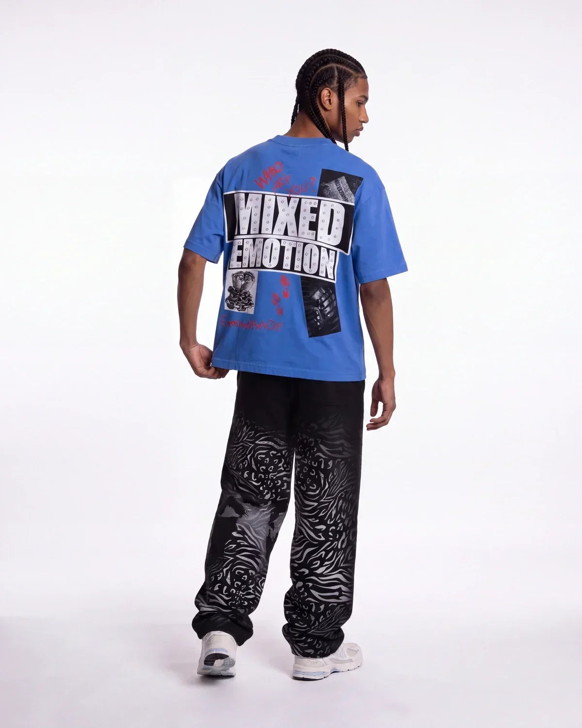 Mixed Emotions Striped Sweatpants Black