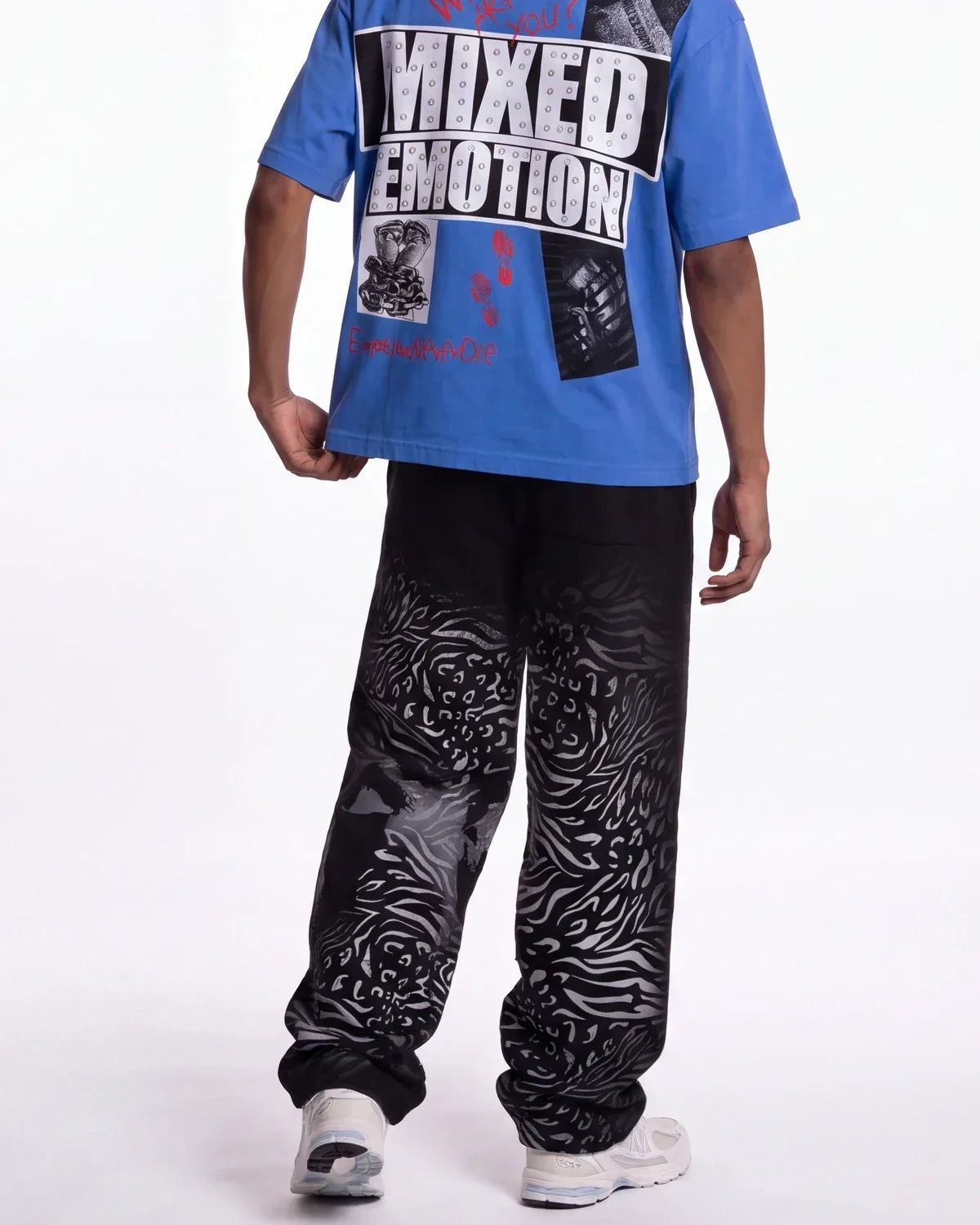 Mixed Emotions Striped Sweatpants Black