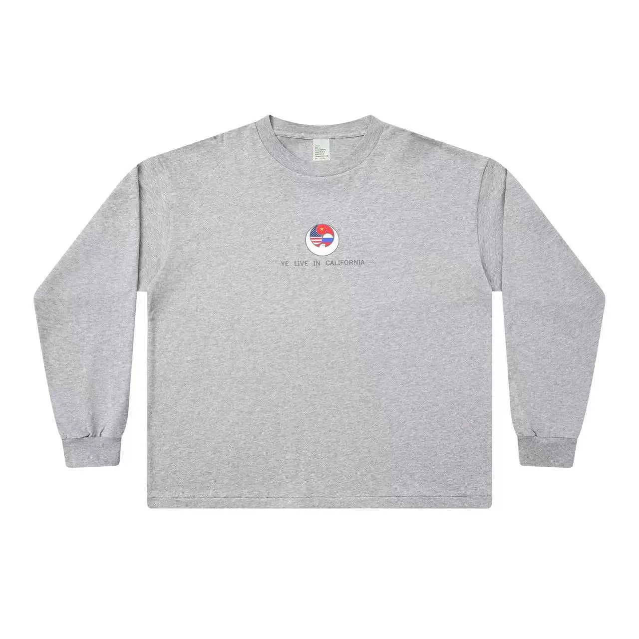 Kanye West x CPFM Long-Sleeve Graphic Tee – Heather Grey (Live in California)