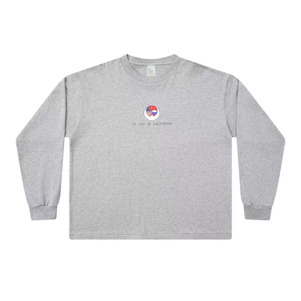 Kanye West x CPFM Long-Sleeve Graphic Tee – Heather Grey (Live in California)