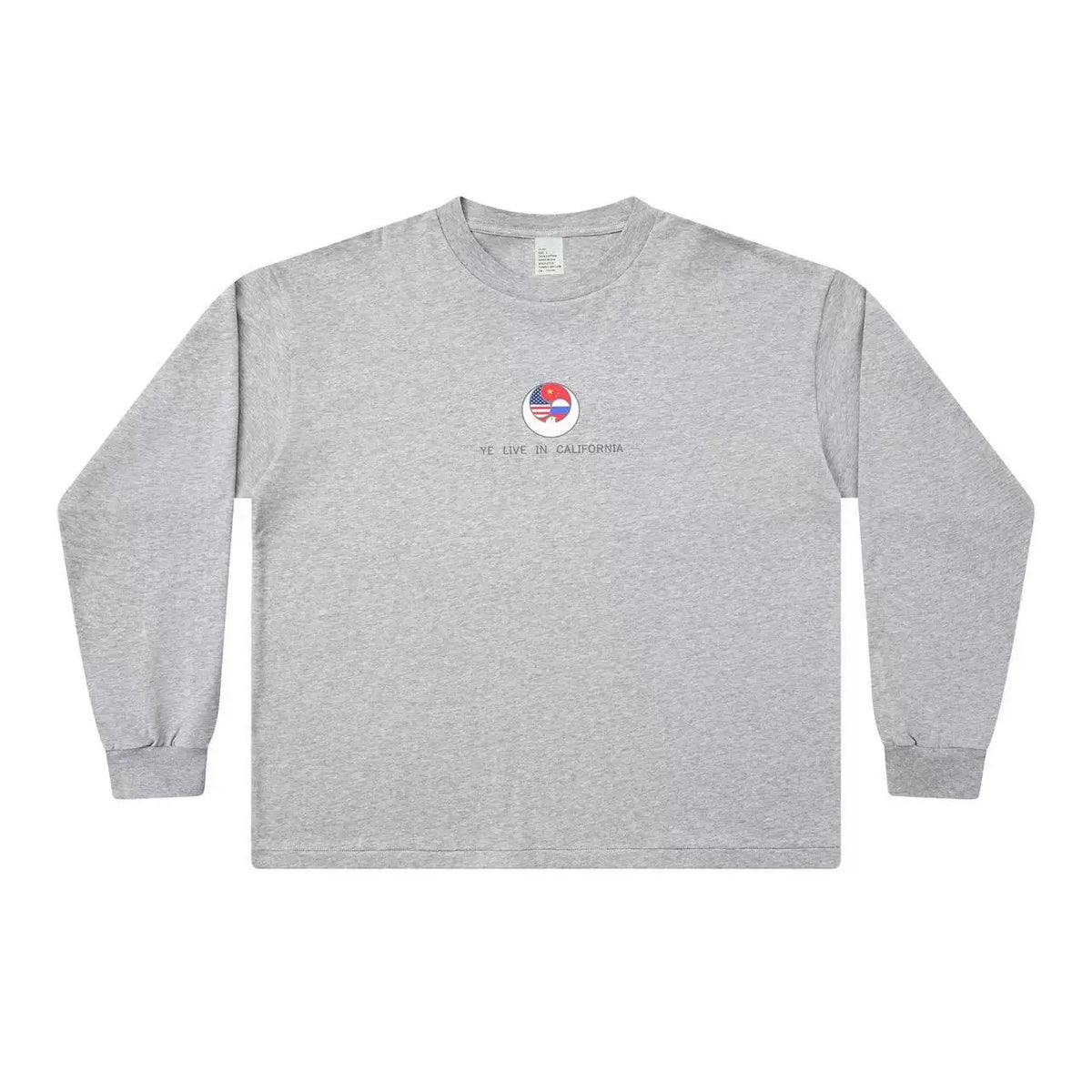 Kanye West x CPFM Long-Sleeve Graphic Tee – Heather Grey (Live in California)