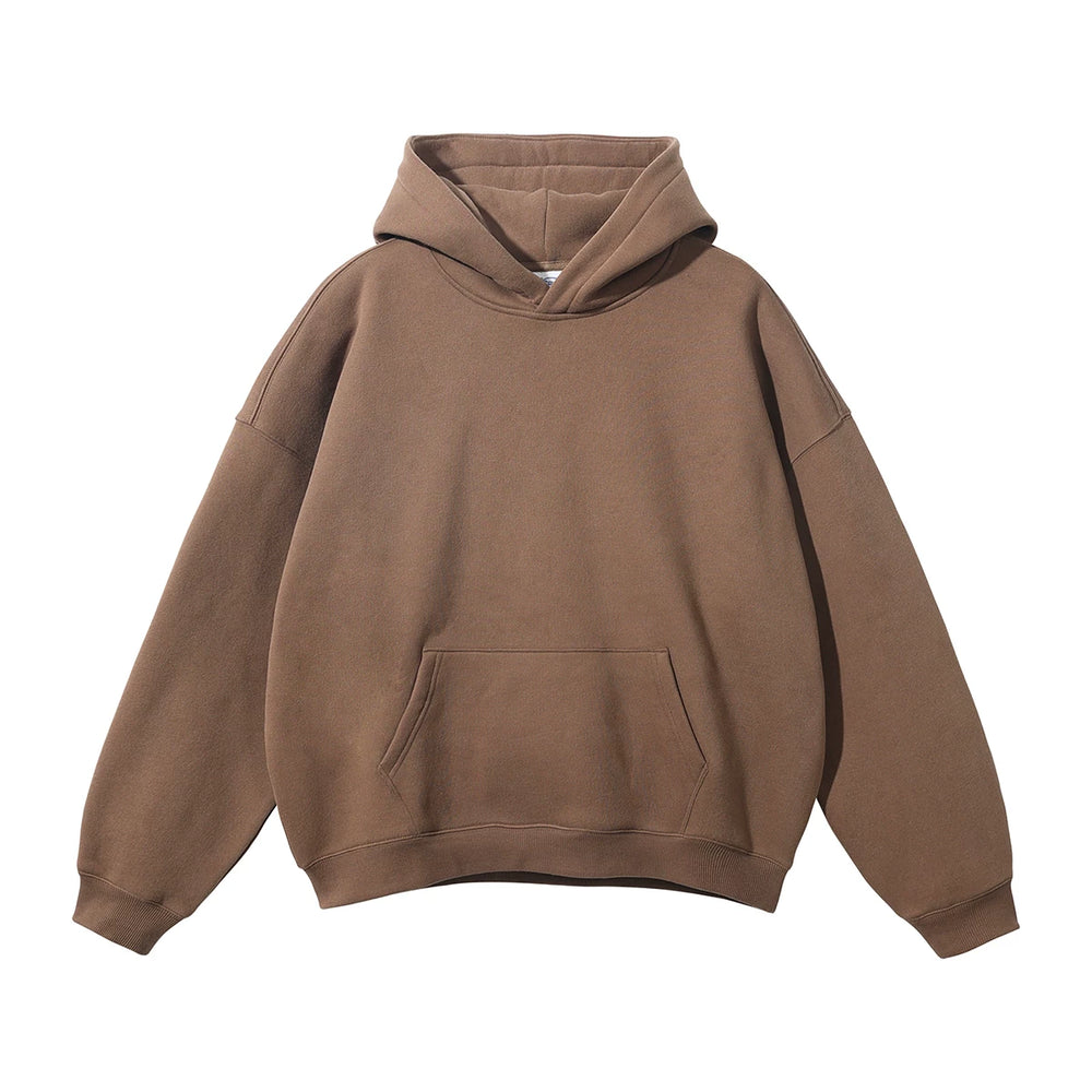Kanye West Minimalist Heavyweight Fleece Hoodie – Chocolate Brown