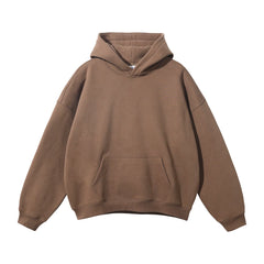 Kanye West Minimalist Heavyweight Fleece Hoodie – Chocolate Brown