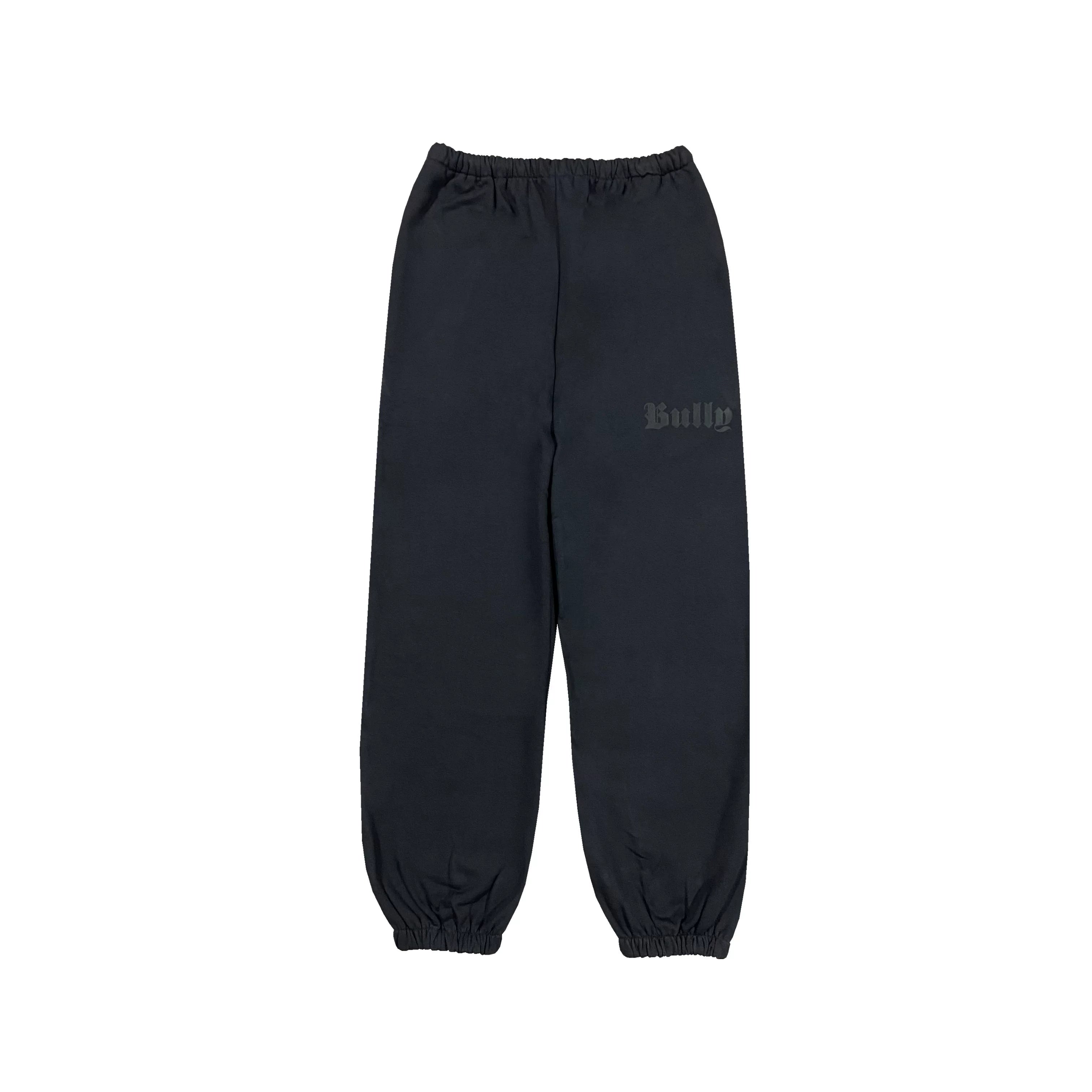 Kanye West Heavyweight Fleece Sweatpants – Black / "Bully" Logo