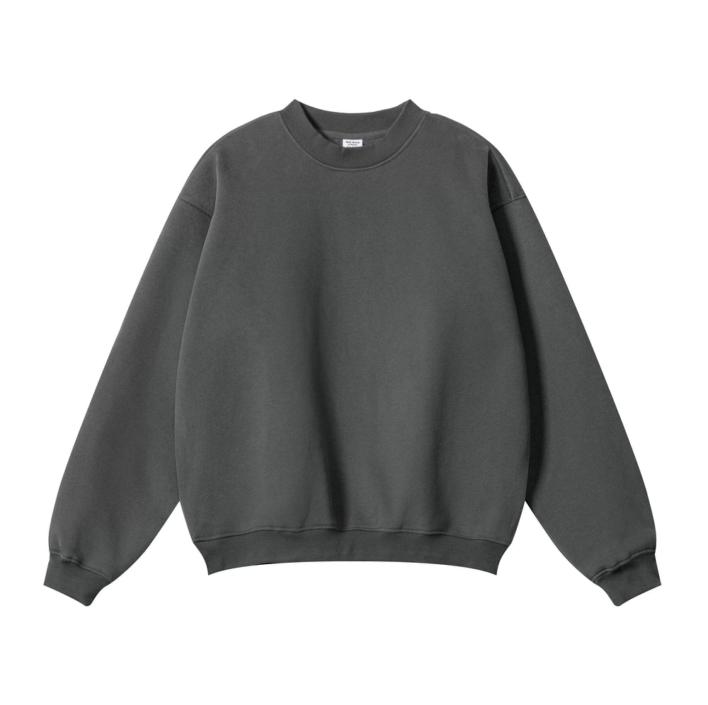 Kanye Heavyweight Vintage Washed Streetwear Crewneck Sweatshirt – Vintage Dark Grey