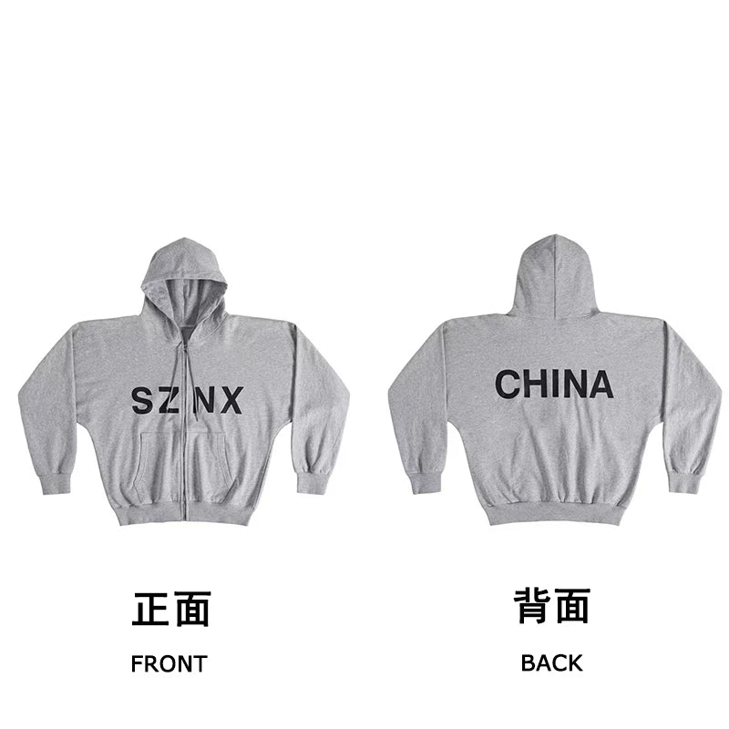 Kanye West "SZ NX" Heavyweight Zip-Up Hoodie – China Edition