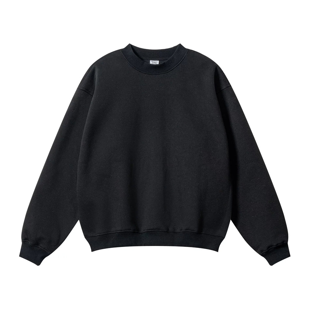 Kanye Heavyweight Vintage Washed Streetwear Crewneck Sweatshirt – Vintage Black