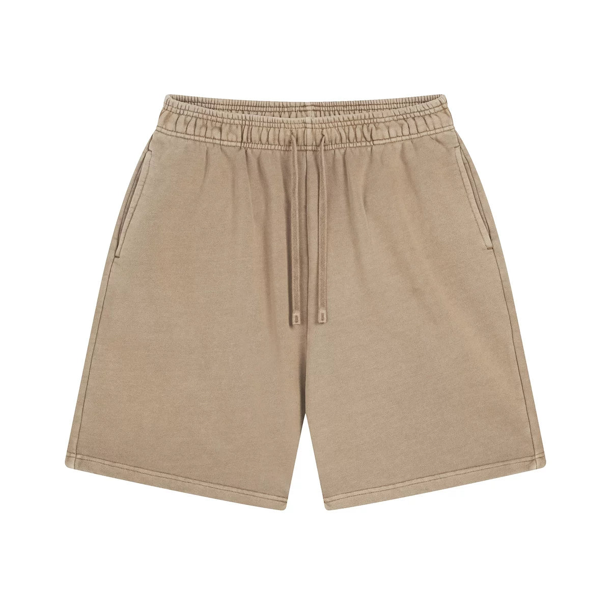 Kanye Heavyweight Vintage Washed Streetwear Shorts – Vintage Khaki / Taupe
