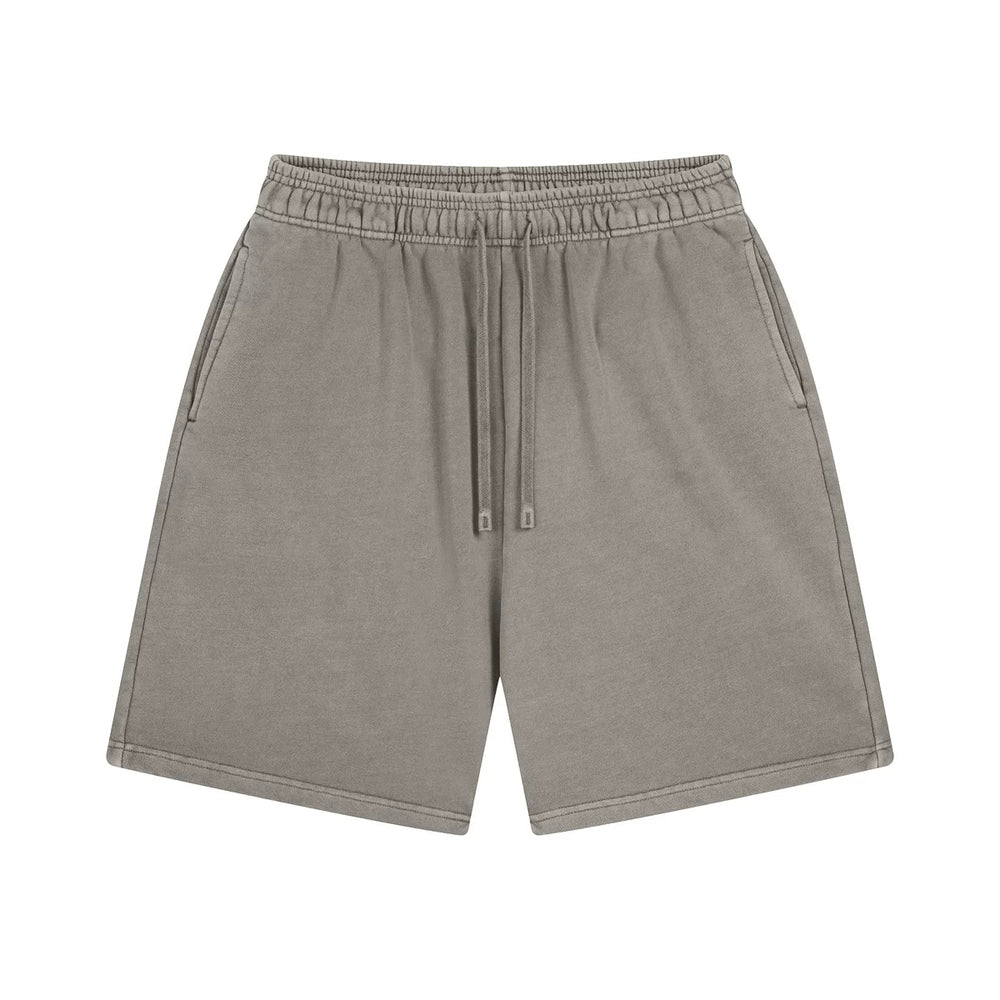 Kanye Heavyweight Vintage Washed Streetwear Shorts – Vintage Charcoal / Slate Grey