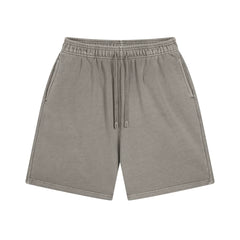 Kanye Heavyweight Vintage Washed Streetwear Shorts – Vintage Charcoal / Slate Grey
