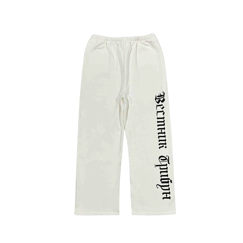 Kanye West Heavyweight Fleece Sweatpants – Off-White / Cyrillic Logo