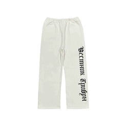 Kanye West Heavyweight Fleece Sweatpants – Off-White / Cyrillic Logo