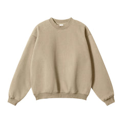Kanye Heavyweight Vintage Washed Crewneck Sweatshirt – Khaki