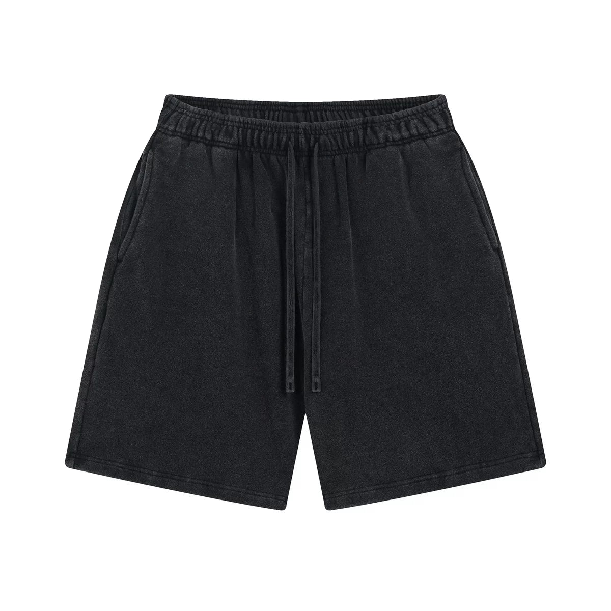 Kanye Heavyweight Vintage Washed Streetwear Shorts – Washed Black