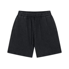 Kanye Heavyweight Vintage Washed Streetwear Shorts – Washed Black