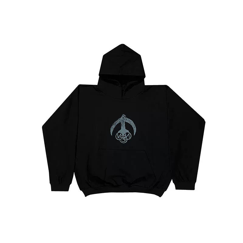 Kanye West Heavyweight Fleece Hoodie – Black / Vultures Bird Logo
