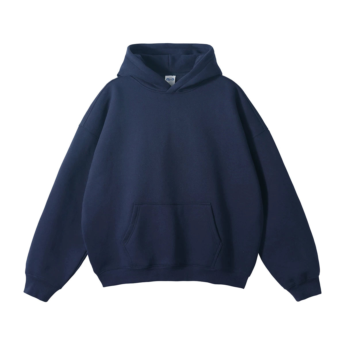 Kanye West Minimalist Heavyweight Fleece Hoodie – Navy Blue