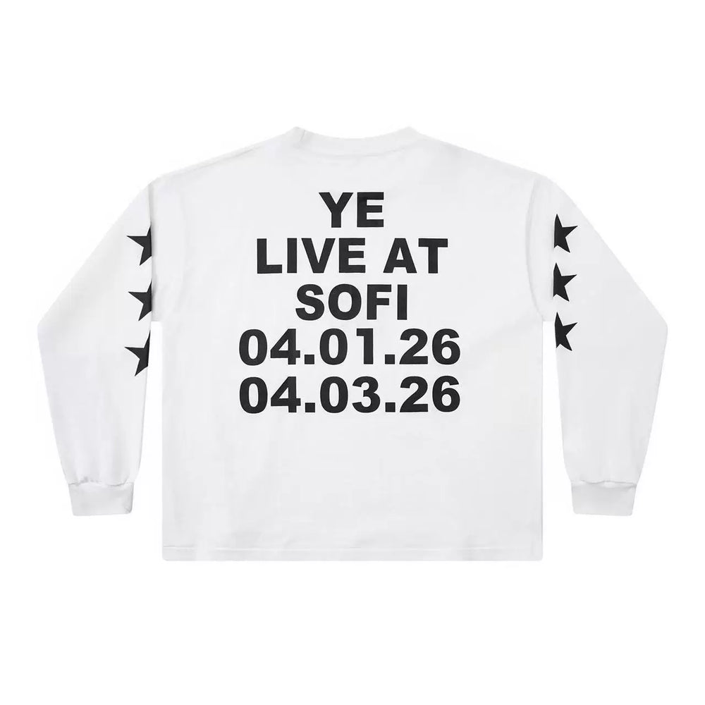 Kanye West x CPFM Long-Sleeve Graphic Tee – White (SOFI Live)