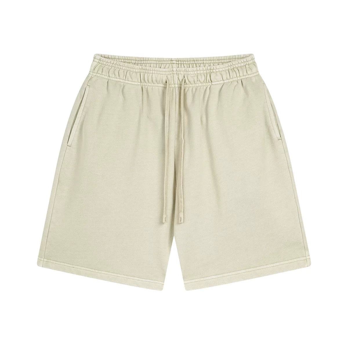 Kanye Heavyweight Vintage Washed Streetwear Shorts – Vintage Cream / Beige
